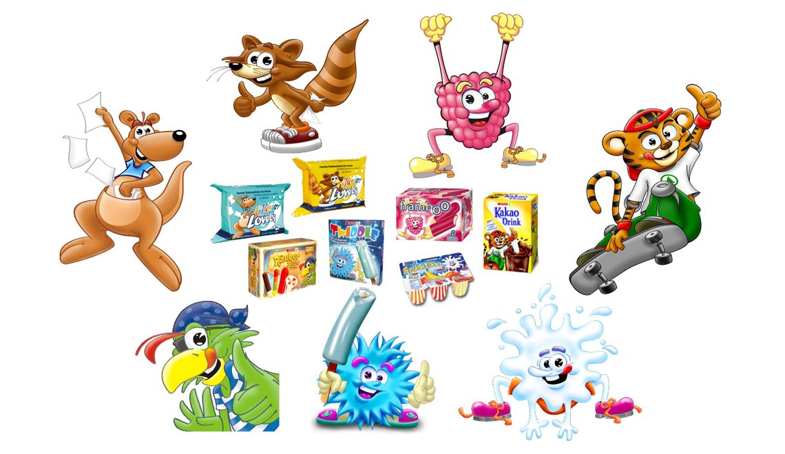 Maskottchen und Illustration für Spar AG Verpackungen