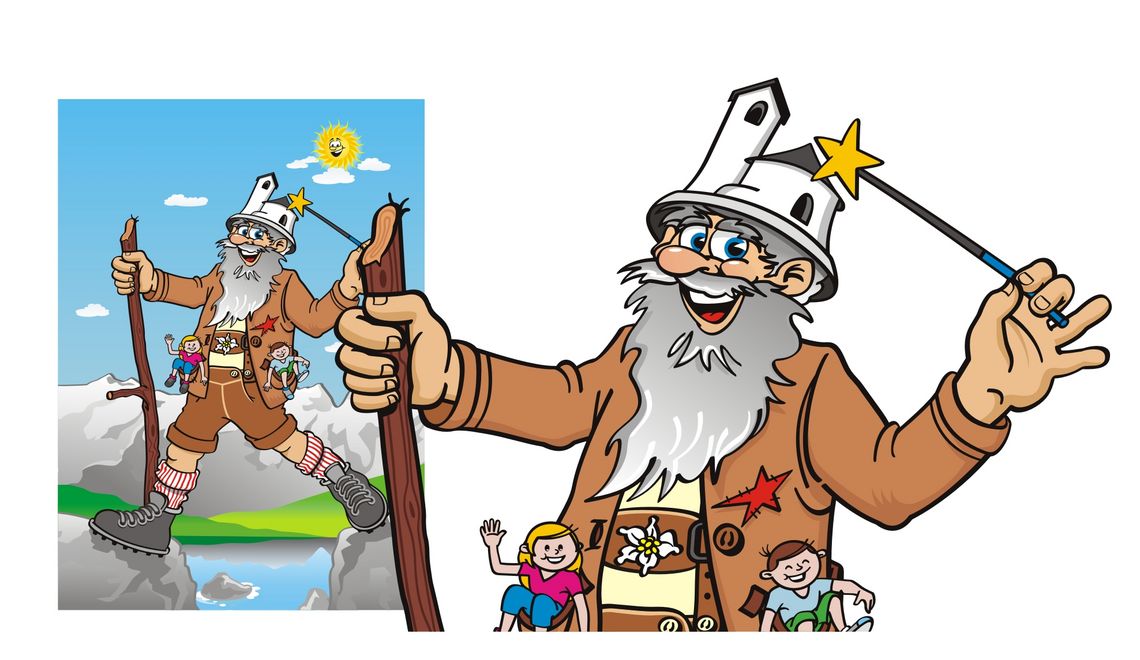 Illustration und Maskottchen für Skiwelt Söll Wilder Kaiser Brixental in Tirol