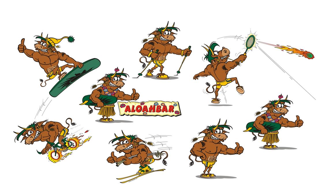 Maskottchen und Illustration für ein Hotel in Tirol Österreich