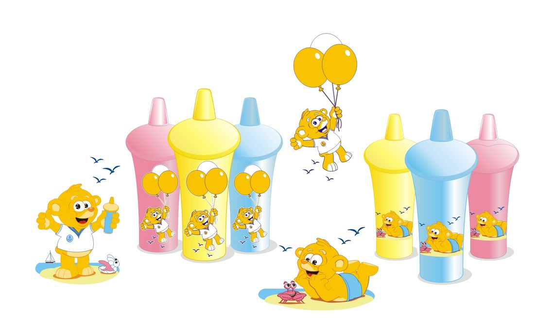 Bären Illustration und Maskottchen für Spar AG Eigenmarke Pretty Baby