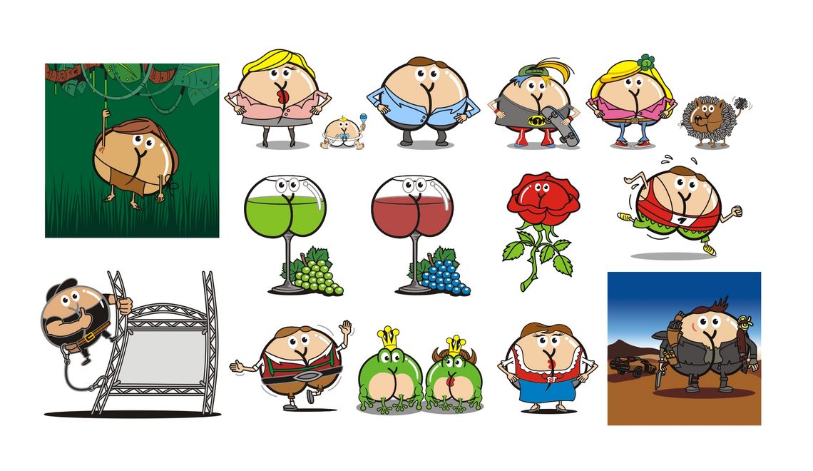 Tarzan Mutter Kind Vater Sohn Tochter Hund Weißwein Rotwein Rose Jogger Gerüstbauer Plattler Froschkönig mit Frau Plattlerin Mad Max