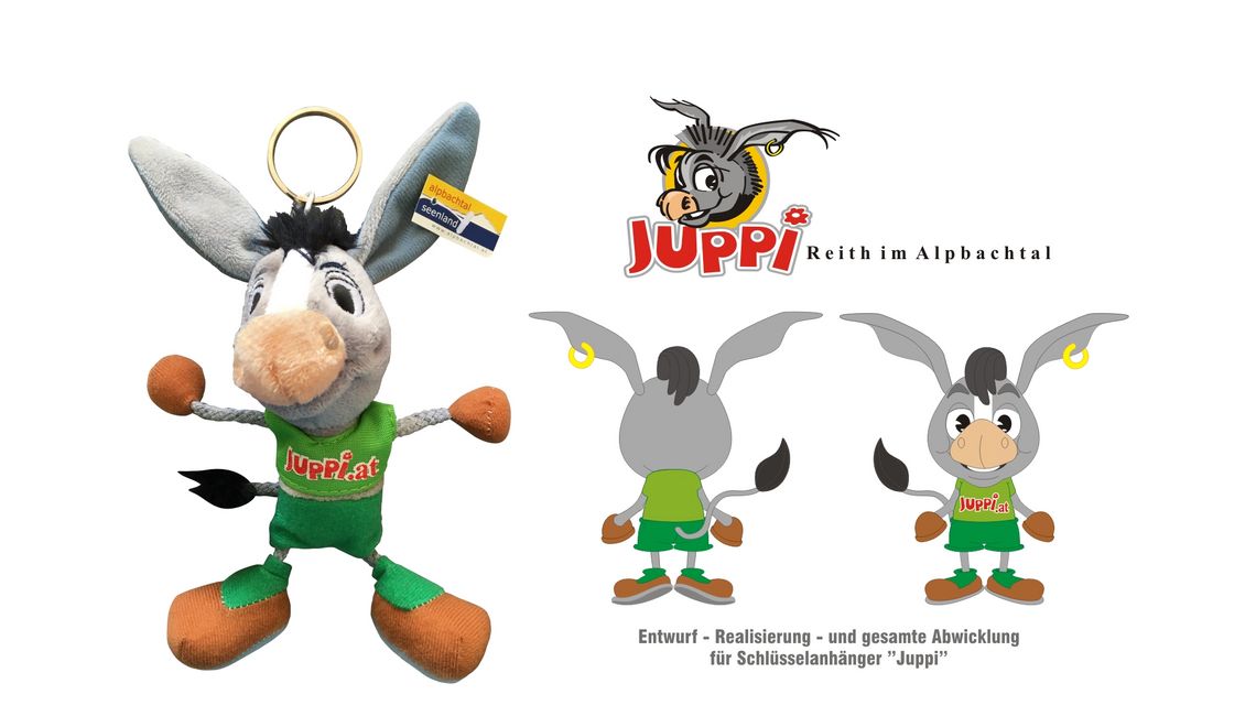 Maskottchen Juppi für Zauberwald im Alpbachtal in Tirol Österreich