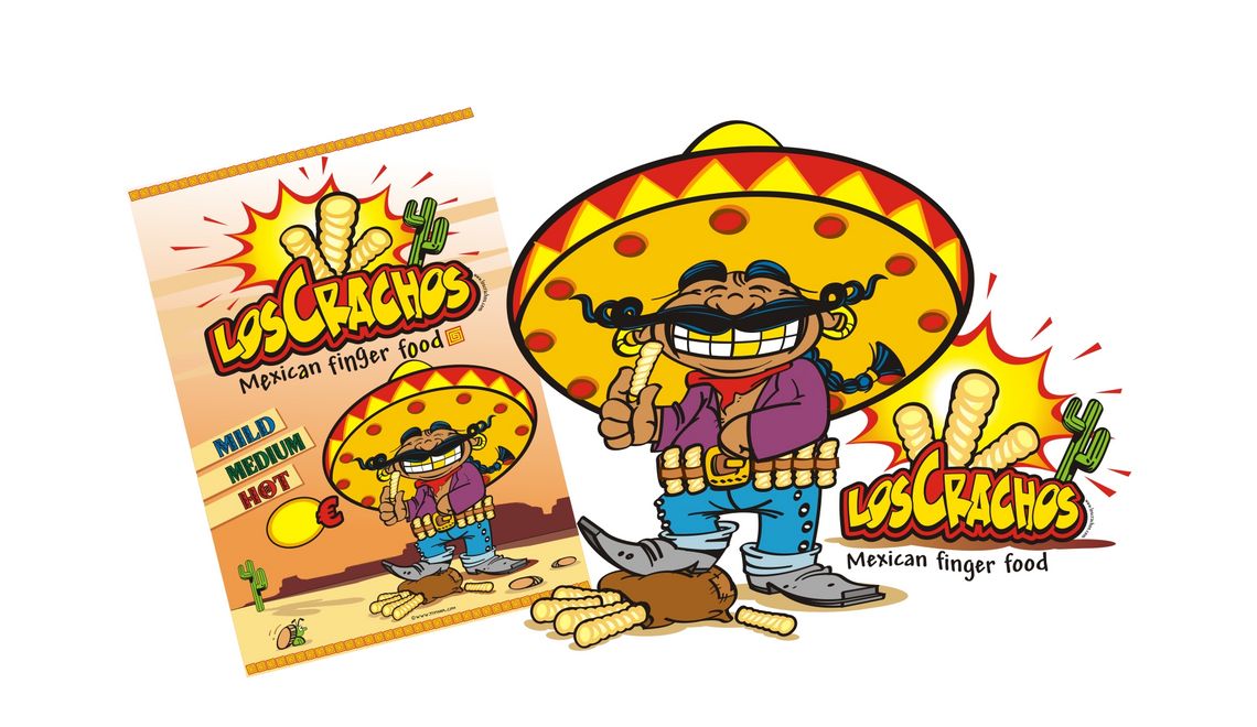 Maskottchen und Illustration für Los Crachos